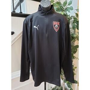 Puma Training 1/4 Zip Jersey Shirt Men's XXL Black Solid Polyester Long Sleeve